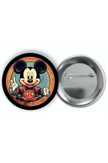 Mickey Mouse Retro Buton T366 T365 İğneli Boyun T373sı T366i Çanta T366i