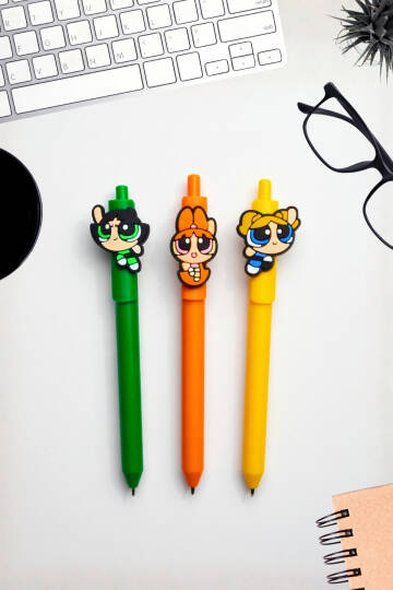 Sevimli Powerpuff Girls Karakterli Üçlü Kalem Takımı - 2