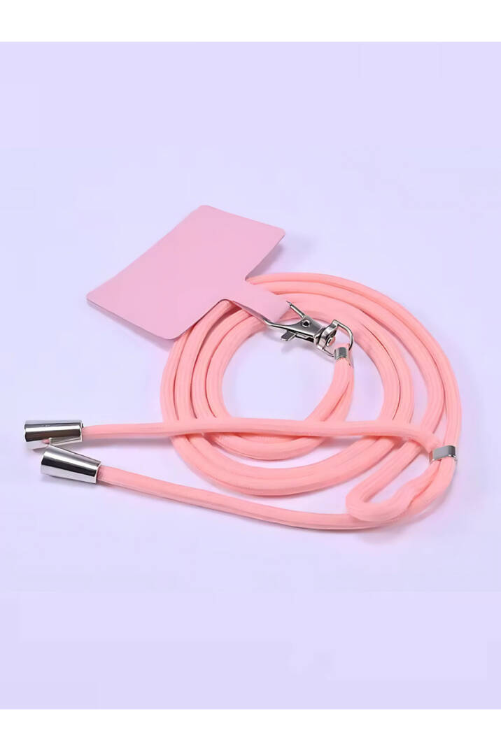 Tüm Telefon Modellerine Uyumlu Ayarlanabilir Montajı Kolay Sağlam Boyun ve Bilek T373 İpi Pembe - 1